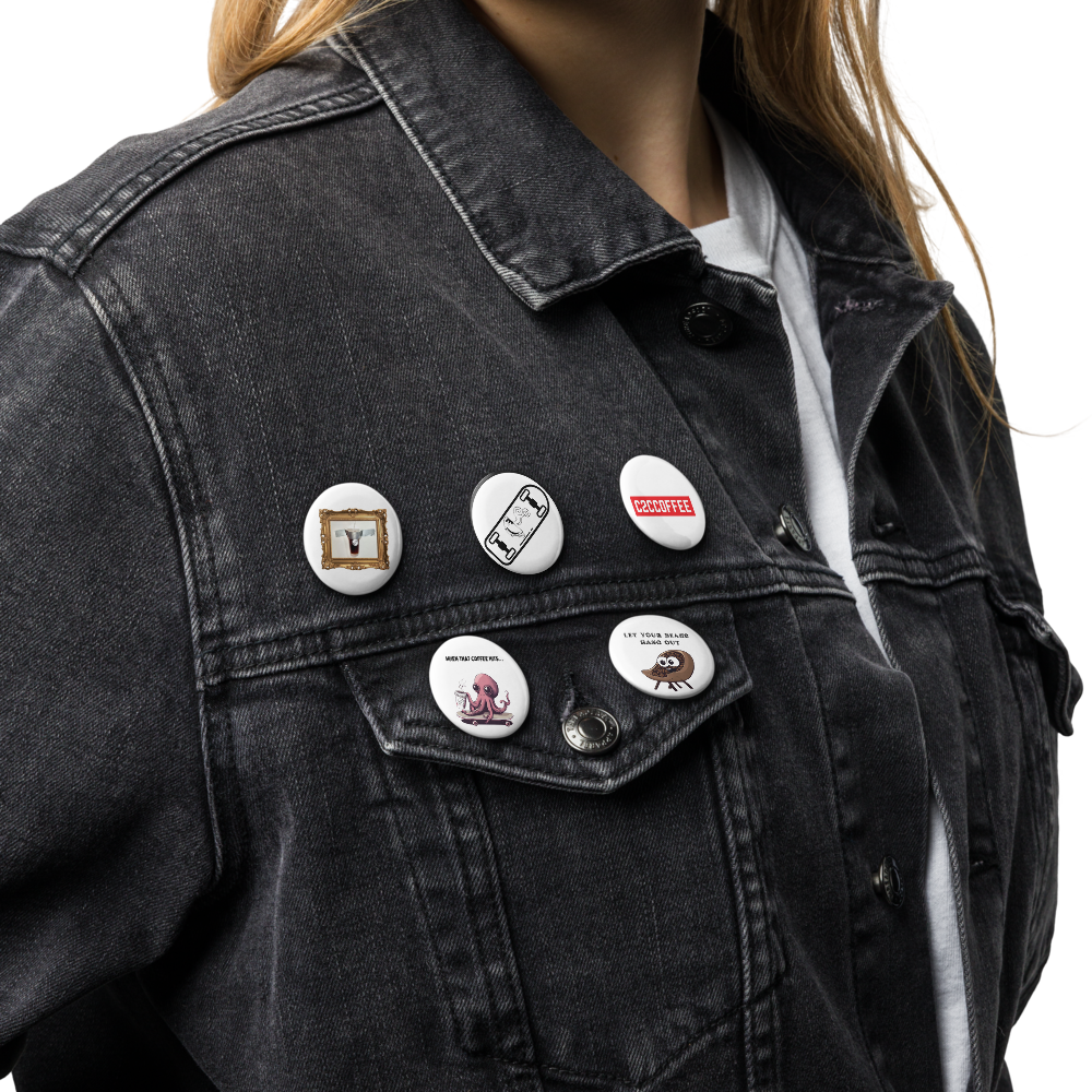 Coast To Coast Coffee Set of pin buttons