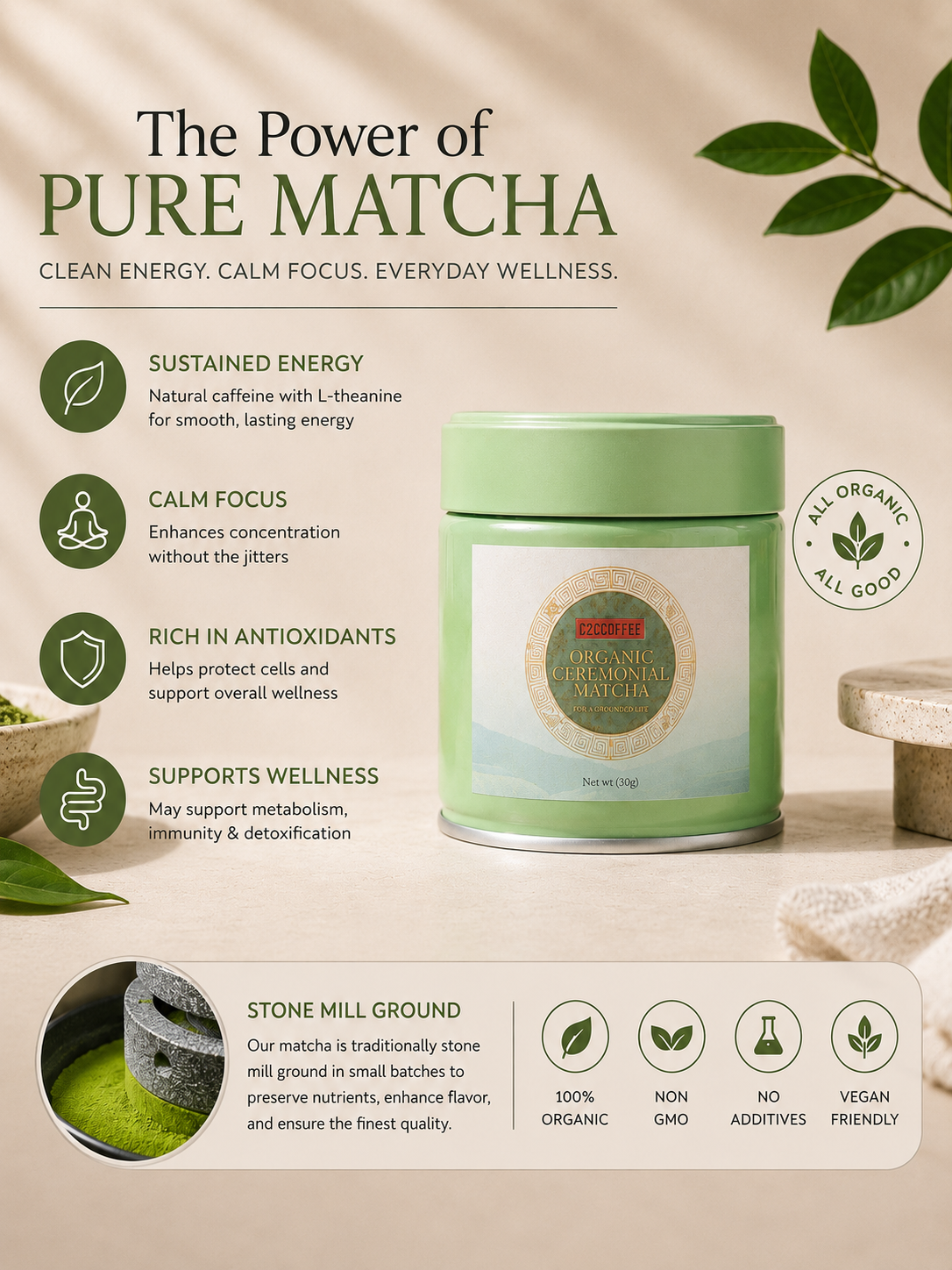 C2CCOFFEE CEREMONIAL MATCHA (30G)