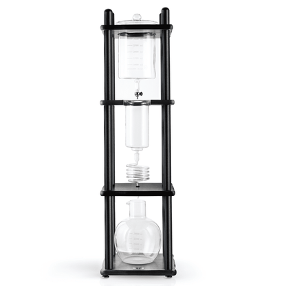 Yama Glass Cold Brew Tower – Black Straight Frame – 25 Cup (100 oz)
