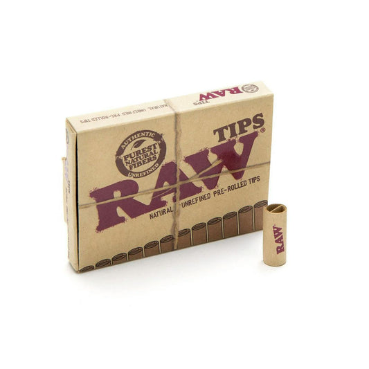 Raw unbleached 21pk pre-rolled tips