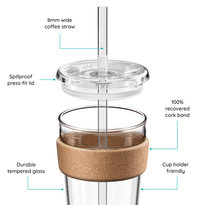 Cold Cup Cork - 12oz | Coffee Straw
