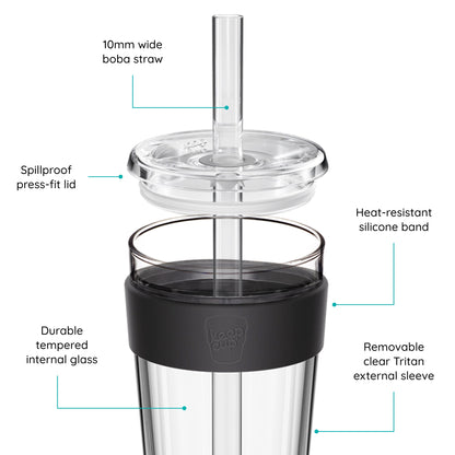 Cold Cup Longplay Boba - 16oz | Black