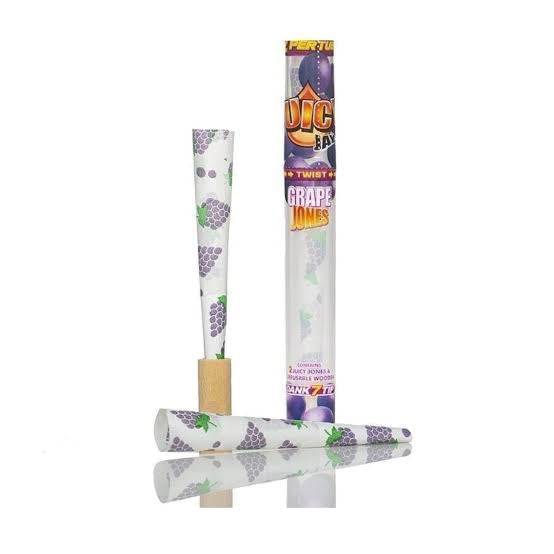 Juicy Jay's Cones Grape Jones 2pk with Wooden Tips