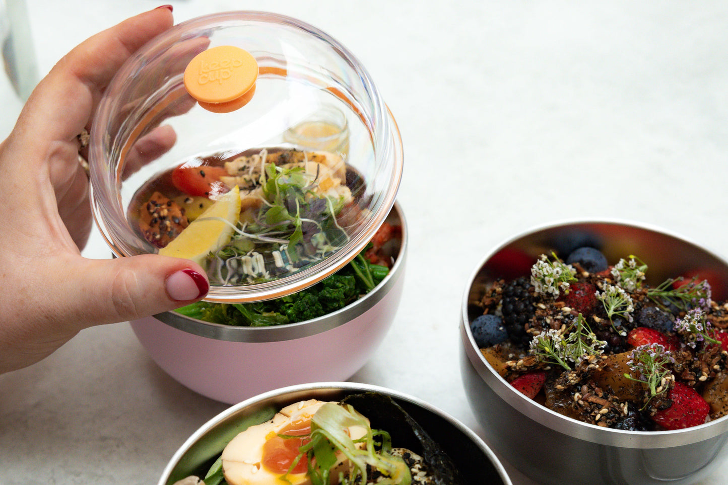 Go Bowl Luxe - Dome Lid | Pashmak Pink