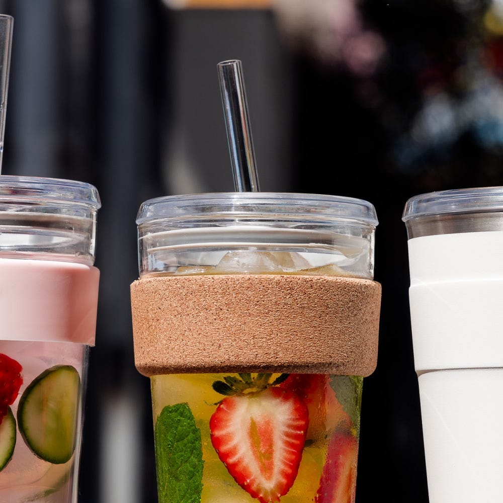 Cold Cup Cork - 12oz | Coffee Straw