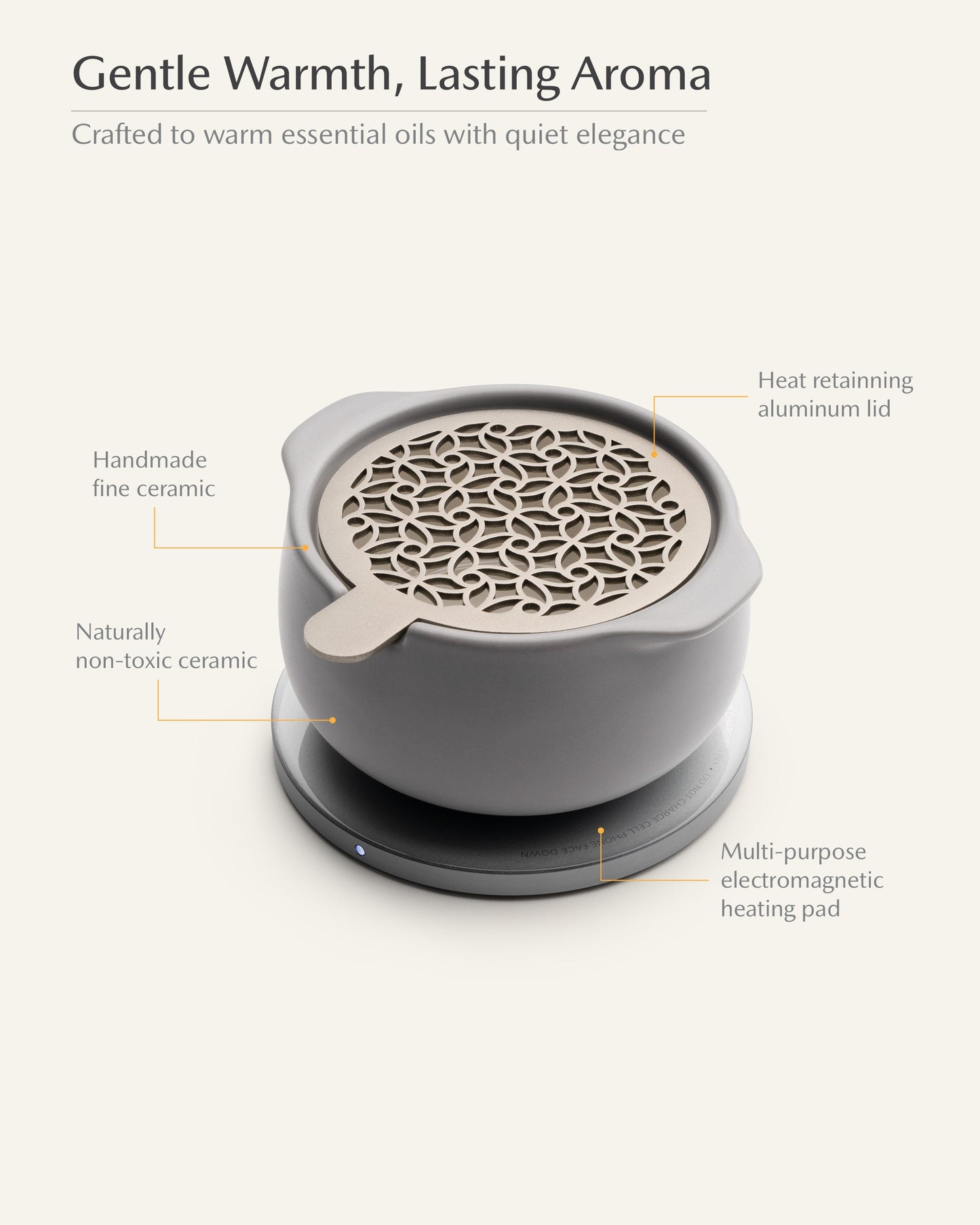 Jun Self-heating Diffuser Set - Soft Gray