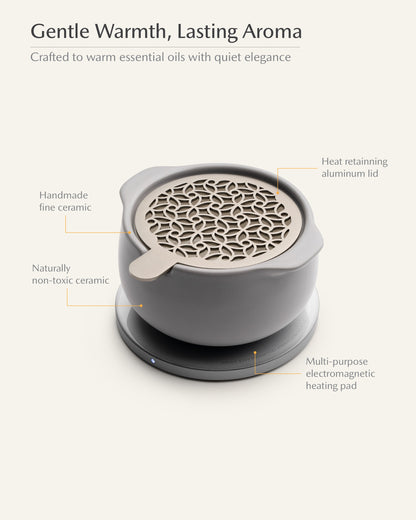 Jun Self-heating Diffuser Set - Soft Gray