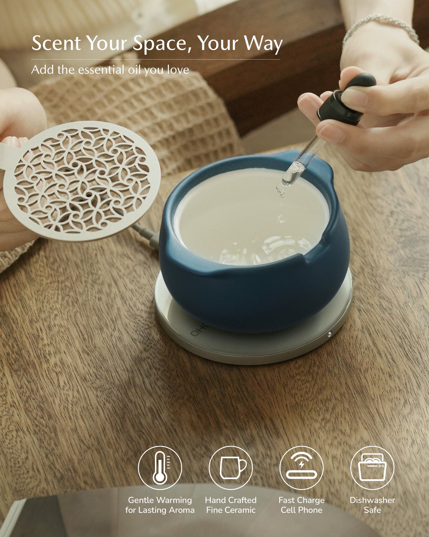 Jun Self-heating Diffuser Set - Deep Navy