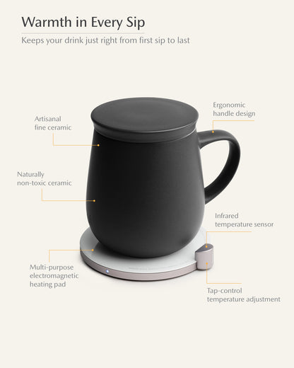 Ui Self-heating Mug Set - Inkstone Black