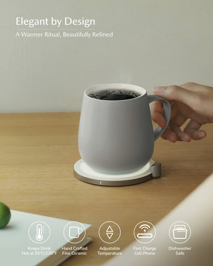 Ui Self-heating Mug Set - Soft Gray