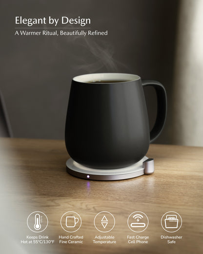 Ui+ Self-heating Mug Set - Inkstone Black
