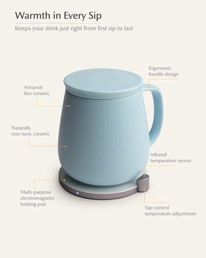 Ui+ Self-heating Mug Set -  Moonmist Blue