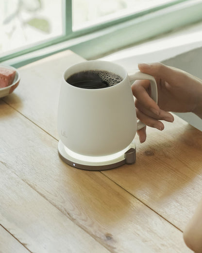 Ui+ Self-heating Mug Set - Jasmine White