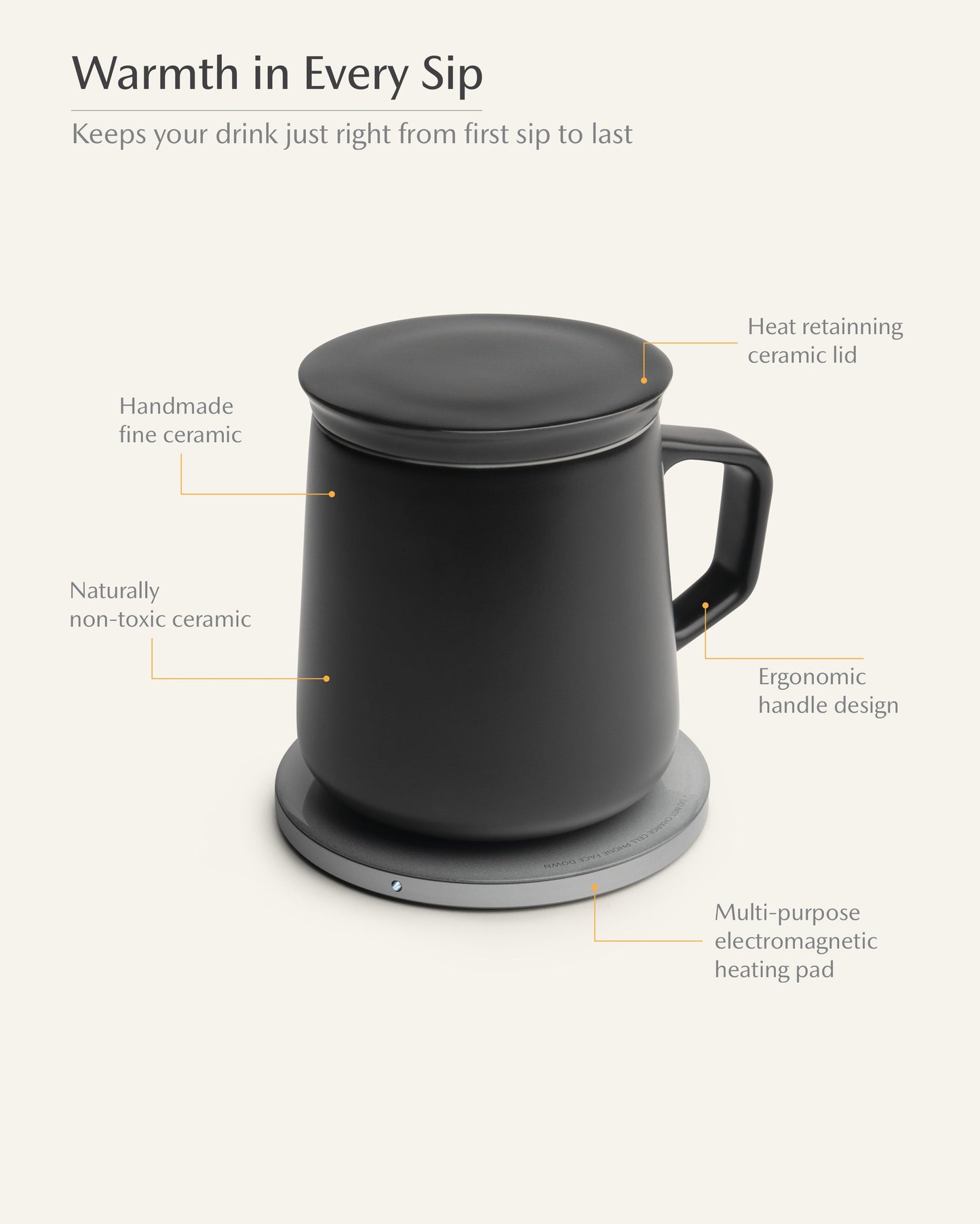 Neo Self-heating Mug Set- Inkstone Black