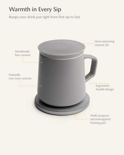 Neo Self-heating Mug Set - Soft Gray