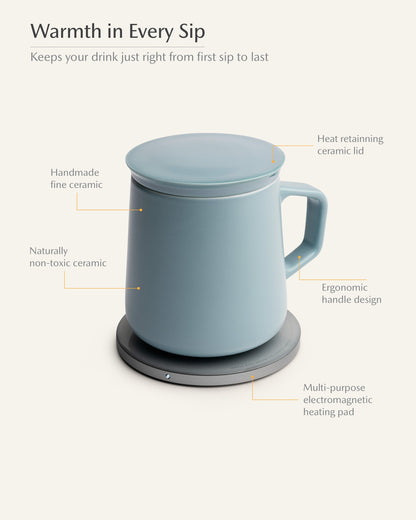 Neo Self-heating Mug Set - Moonmist Blue