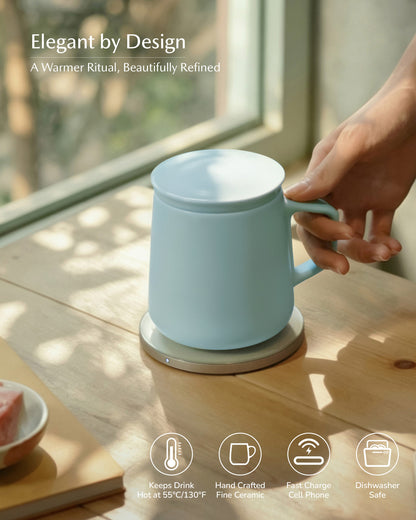 Neo Self-heating Mug Set - Moonmist Blue