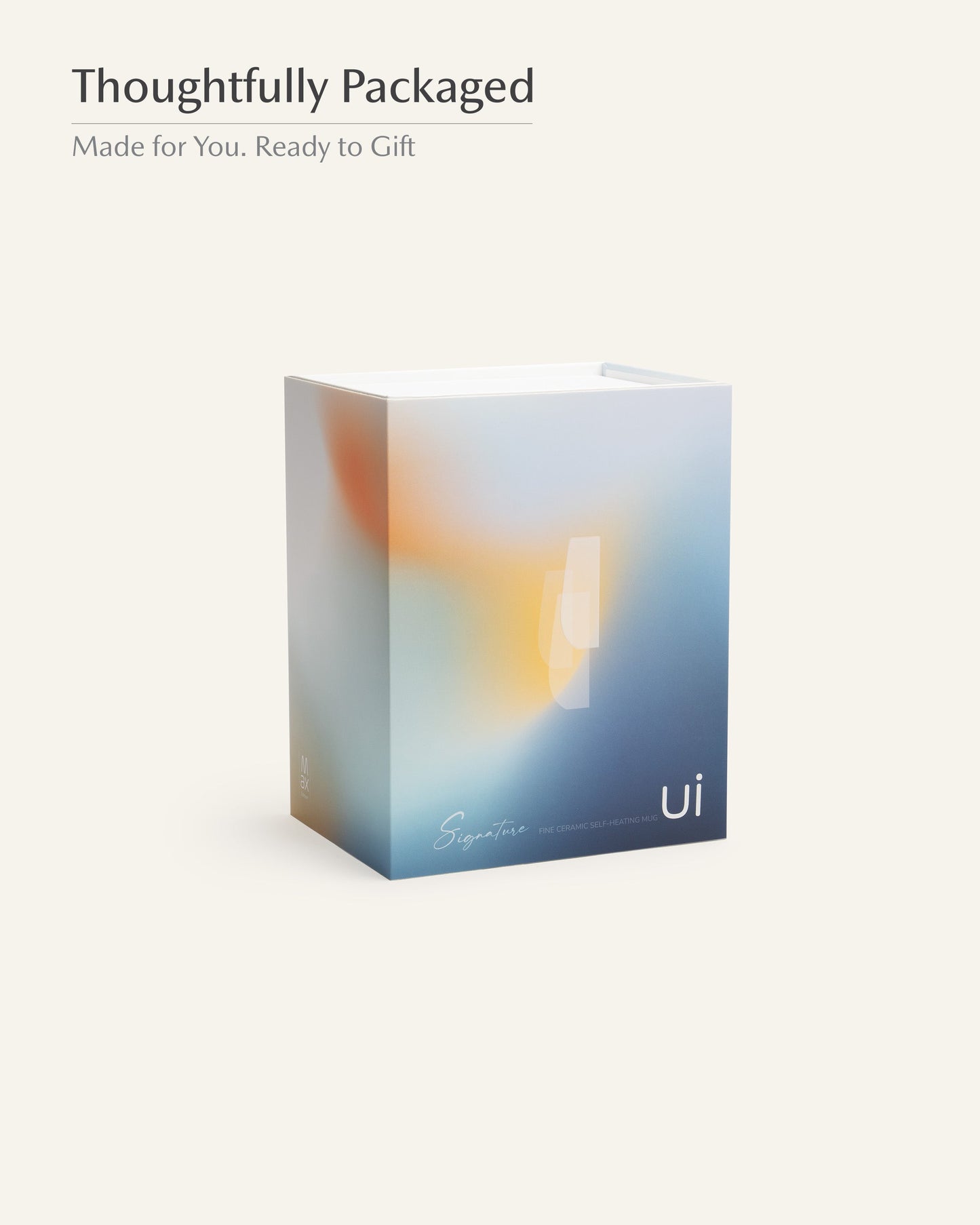 Ui+ Self-heating Mug Set - Soft Gray