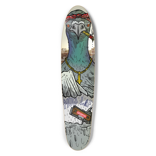 c2ccoffee thug life bird long board deck