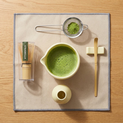 Matcha Whisk Set — Bamboo Chasen + Ceramic Chawan Gift Set
